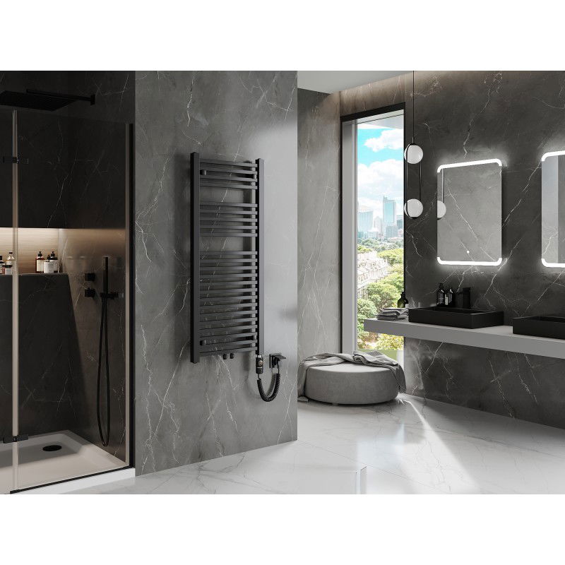 Mexen Pluton elektrinis radiatorius 1200 x 500 mm, 600 W, juodas - W106-1200-500-2600-70