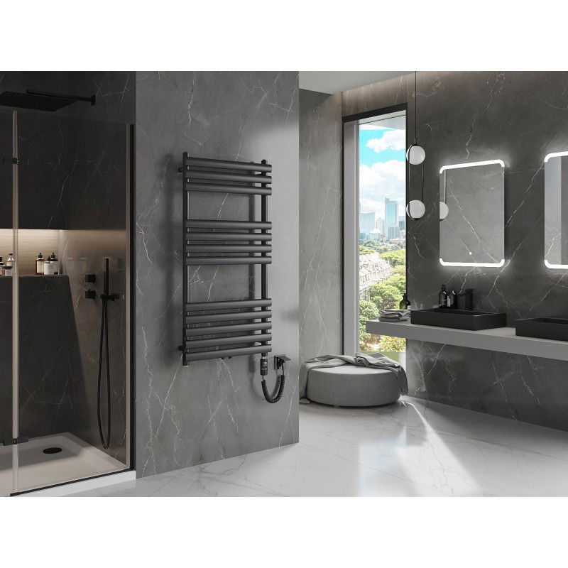 Mexen Jowisz elektrinis radiatorius 1200 x 600 mm, 600 W, juodas - W107-1200-600-2600-70