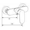 Mexen Milo DF05 dušo komplektas, Chromo - 713054DF05-00