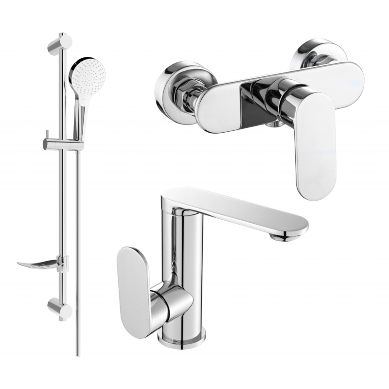 Mexen Milo DF05 dušo komplektas, Chromo - 713054DF05-00