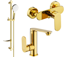 Mexen Milo DF05 dušo komplektas, auksinis - 713054DF05-50