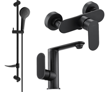 Mexen Milo DF05 dušo komplektas, juodas - 713054DF05-70