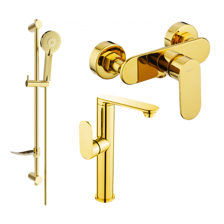 Mexen Milo DF40 dušo komplektas, auksinis - 713154DF40-50