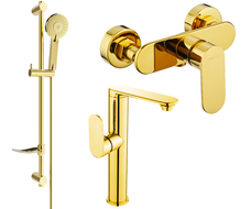 Mexen Milo DF40 dušo komplektas, Auksinė - 713154DF40-50