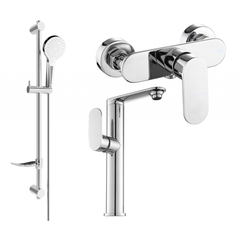 Mexen Milo DF05 dušo komplektas, chromas - 713154DF05-00