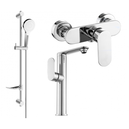 Mexen Milo DF05 dušo komplektas, chromas - 713154DF05-00