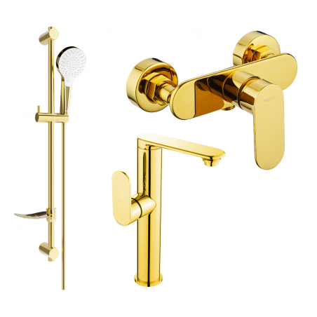 Mexen Milo DF05 dušo komplektas, auksinis - 713154DF05-50