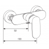 Mexen Milo DF05 dušo komplektas, Juoda - 713154DF05-70