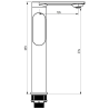 Mexen Milo DF05 dušo komplektas, Juoda - 713154DF05-70
