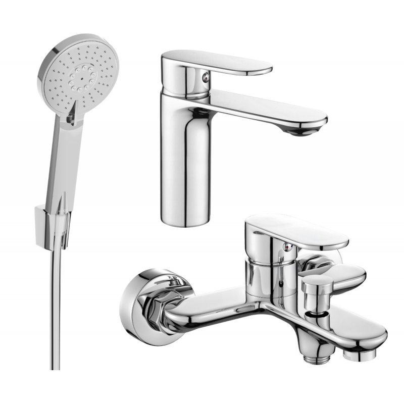 Mexen Milo R40 vonios komplektas, chromas - 71303R40-00