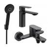 Mexen Milo R40 vonios komplektas, juodas - 71303R40-70