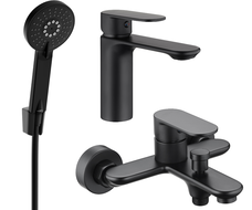Mexen Milo R40 vonios komplektas, juodas - 71303R40-70