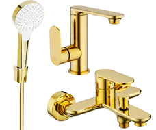 Mexen Milo R05 vonios komplektas, auksinis - 713053R05-50