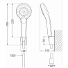 Mexen Milo R05 vonios komplektas, juodas - 713053R05-70