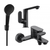 Mexen Milo R05 vonios komplektas, juodas - 713053R05-70
