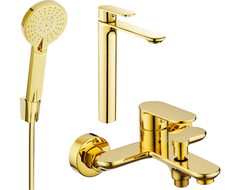Mexen Milo R40 vonios komplektas, auksinis - 71313R40-50