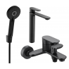 Mexen Milo R40 vonios komplektas, juodas - 71313R40-70