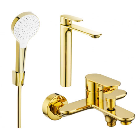 Mexen Milo R05 vonios komplektas, auksinis - 71313R05-50