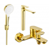 Mexen Milo R05 vonios komplektas, auksinis - 71313R05-50