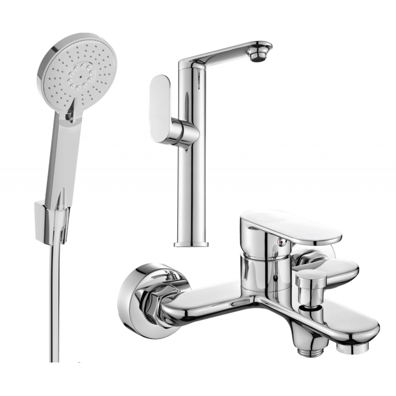 Mexen Milo R40 vonios komplektas, chromas - 713153R40-00