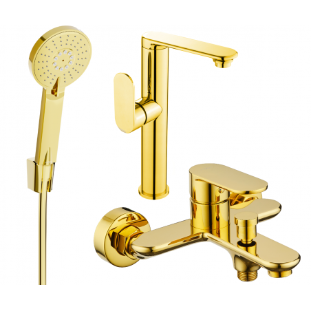 Mexen Milo R40 vonios komplektas, auksinis - 713153R40-50