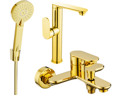 Mexen Milo R40 vonios komplektas, auksinis - 713153R40-50