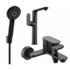 Mexen Milo R40 vonios komplektas, juodas - 713153R40-70