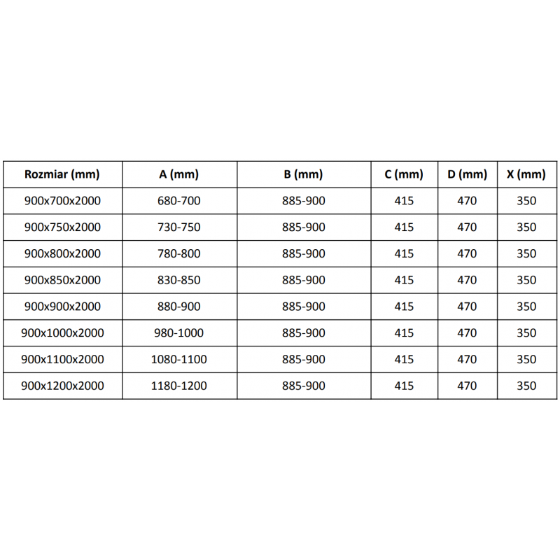 Mexen Velar stumdoma dušo kabina 90 x 80 cm, matinta, balta - 871-090-080-31-20