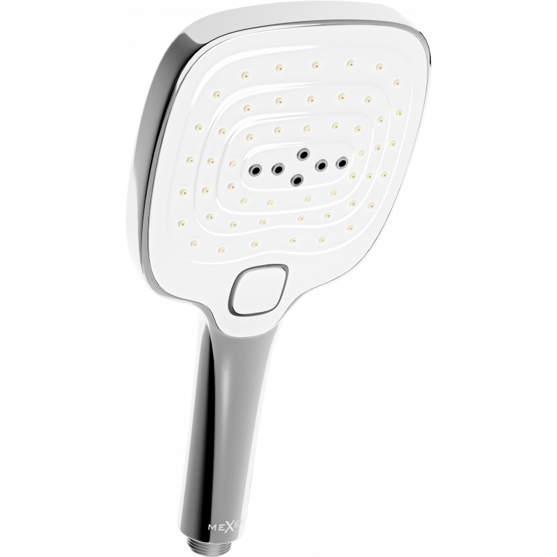 Mexen R-17 trijų funkcijų dušo rankena, chromuota/balta - 79517-02