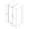 Mexen Velar stumdomas dušo kabinas 140 x 85 cm, matinis, baltas - 871-140-085-31-20