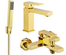 Mexen Uno R77 vonios komplektas, auksinis - 71403R77-50