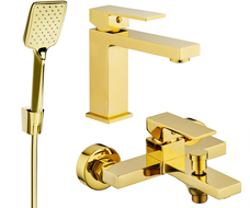 Mexen Uno R62 vonios komplektas, auksinis - 71403R62-50