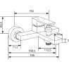 Mexen Uno R45 vonios komplektas, chromuotas - 71403R45-00