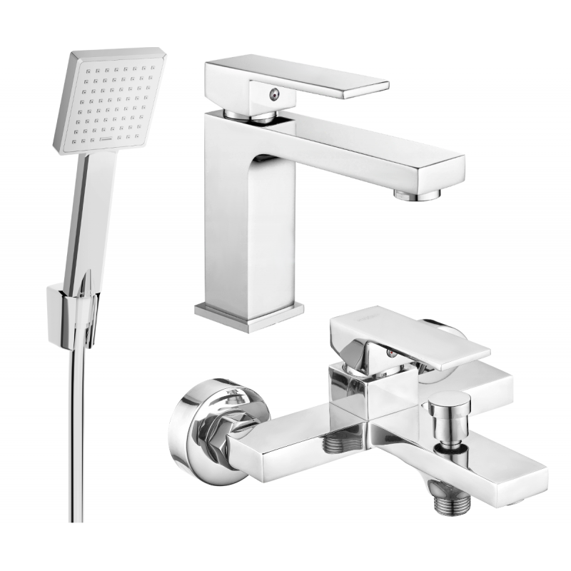 Mexen Uno R45 vonios komplektas, chromuotas - 71403R45-00