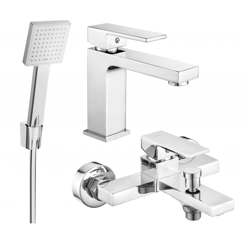 Mexen Uno R45 vonios rinkinys, chromas - 71403R45-00