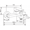 Mexen Uno R45 vonios rinkinys, juodas - 71413R45-70