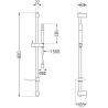 Mexen Zero DF70 vonios komplektas, Chromo - 71103DF70-00