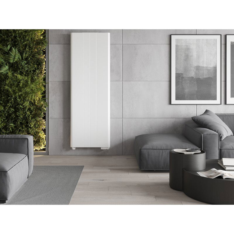 Mexen Line VR20SL plokščias radiatorius 1400 x 600 mm, apatinis jungimas centrinis, 1068 W, baltas - W6VR20SL-140-060-00