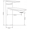 Mexen Zero DS70 vonios komplektas, Juoda - 71103DS70-70