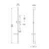 Mexen Zero DS70 vonios komplektas, Juoda - 71103DS70-70