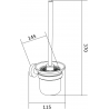 Mexen Remo tualeto šepetys, Juoda - 7050750-70