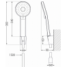 Mexen Zero R40 vonios komplektas, juodas - 71103R40-70