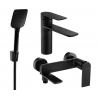 Mexen Zero R62 vonios komplektas, juodas - 71103R62-70