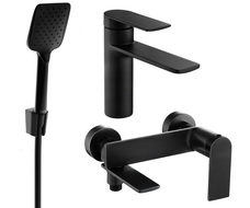 Mexen Zero R62 vonios komplektas, juodas - 71103R62-70