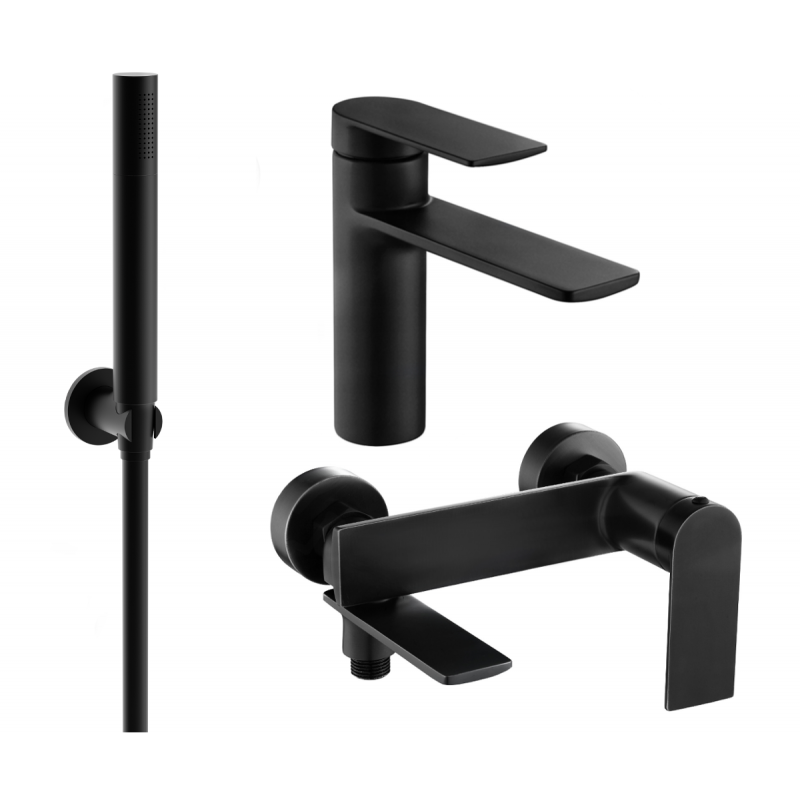 Mexen Zero R70 vonios komplektas, Juoda - 71103R70-70