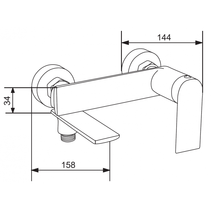 Mexen Zero DF62 vonios komplektas, chromas - 7113DF62-00
