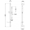 Mexen Zero DF70 vonios komplektas, Juoda - 7113DF70-70