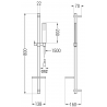 Mexen Zero DQ02 vonios komplektas, Juoda - 7113DQ02-70