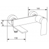 Mexen Zero DS70 vonios komplektas, Juoda - 7113DS70-70
