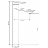 Mexen Zero DS70 vonios komplektas, Juoda - 7113DS70-70